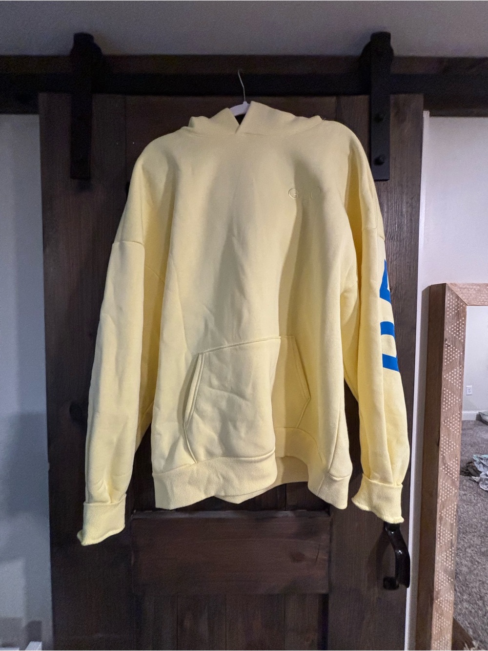 GLO Soft Pastel Yellow Crewneck with Embroidered Logo
